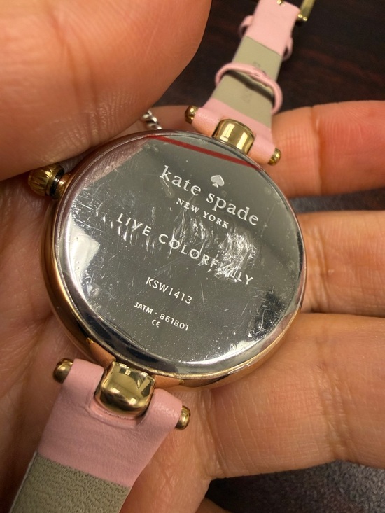 kate spade Pink Floral & Butterfly Gold-Tone Watch